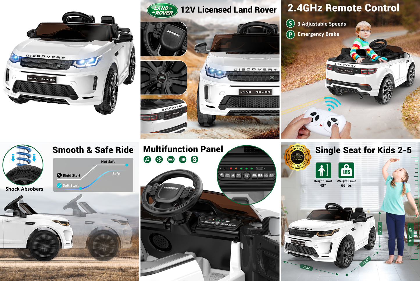 East Doll 12V Ride on Cars for Kids Licensed Land Rover