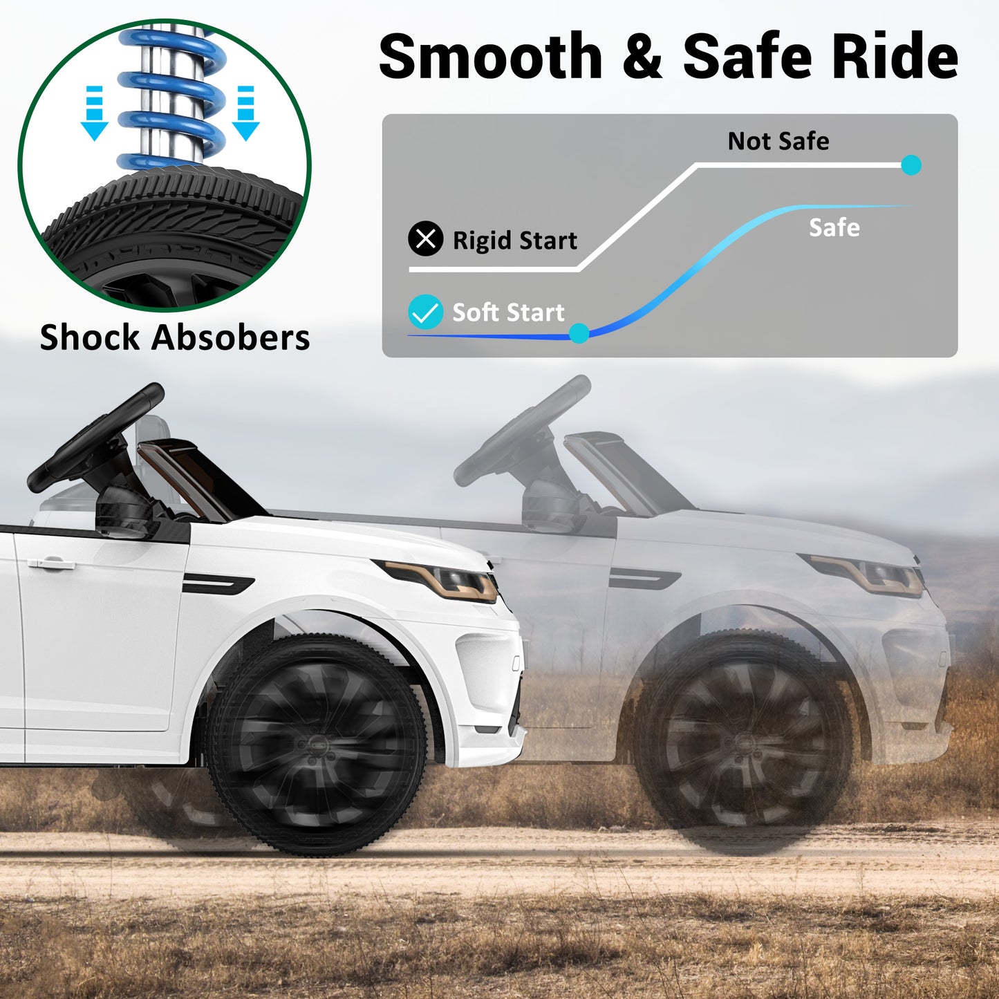 East Doll 12V Ride on Cars for Kids Licensed Land Rover