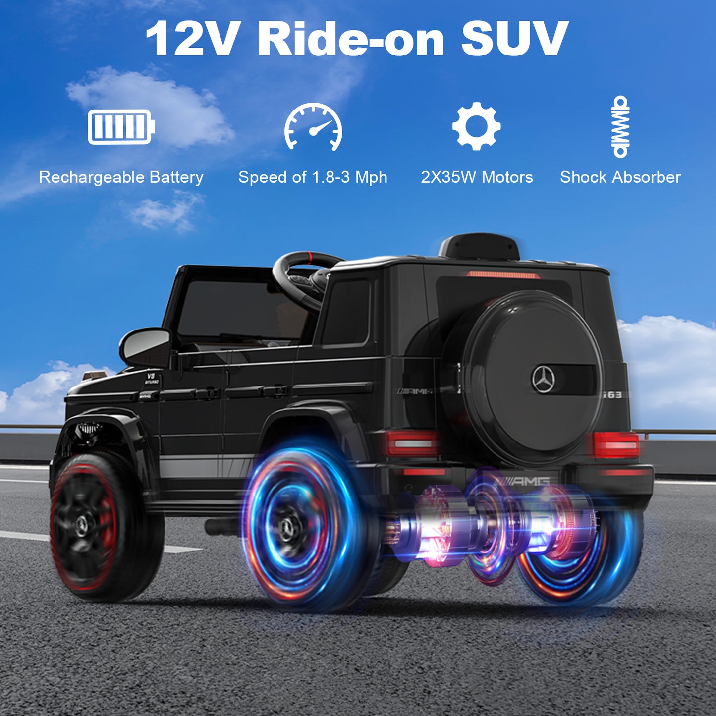 East Doll 12V Ride on Car, G63