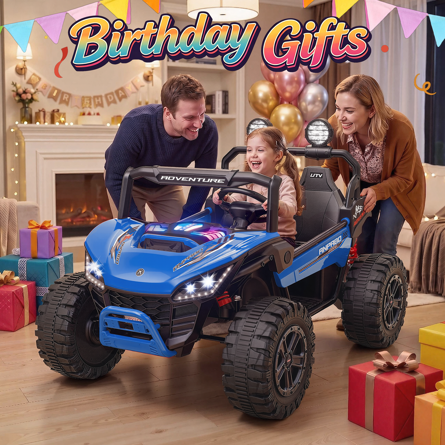 East doll 24V Ride on UTV Car for Big Kid, 2 Seater Ride on Car Toys, Power Electric car for kids,4 Wheels, 800W motors, Remote Control, 5.1 MPH ,3-12Y,Music