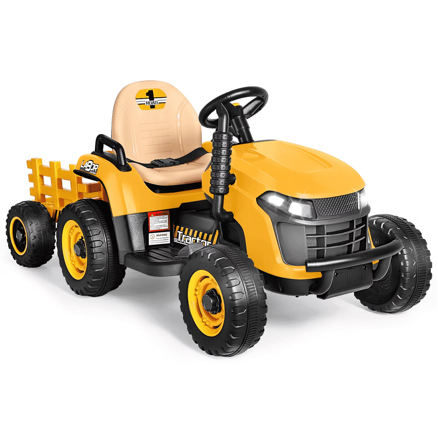 East doll 12V Ride on Tractor with Trailer