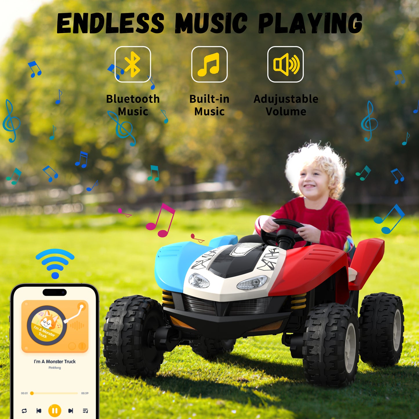 East doll 24V Ride On Car for Big Kids, 2 Seater