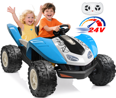 East doll 24V 2 Seater Ride On Car for Big Kids, 4X800W Power Ride On Truck with Remote Control, 21" Seat with Spacious Legroom, EVA Tires, 3 Speeds, Music, Electric Toys Gift for Kids