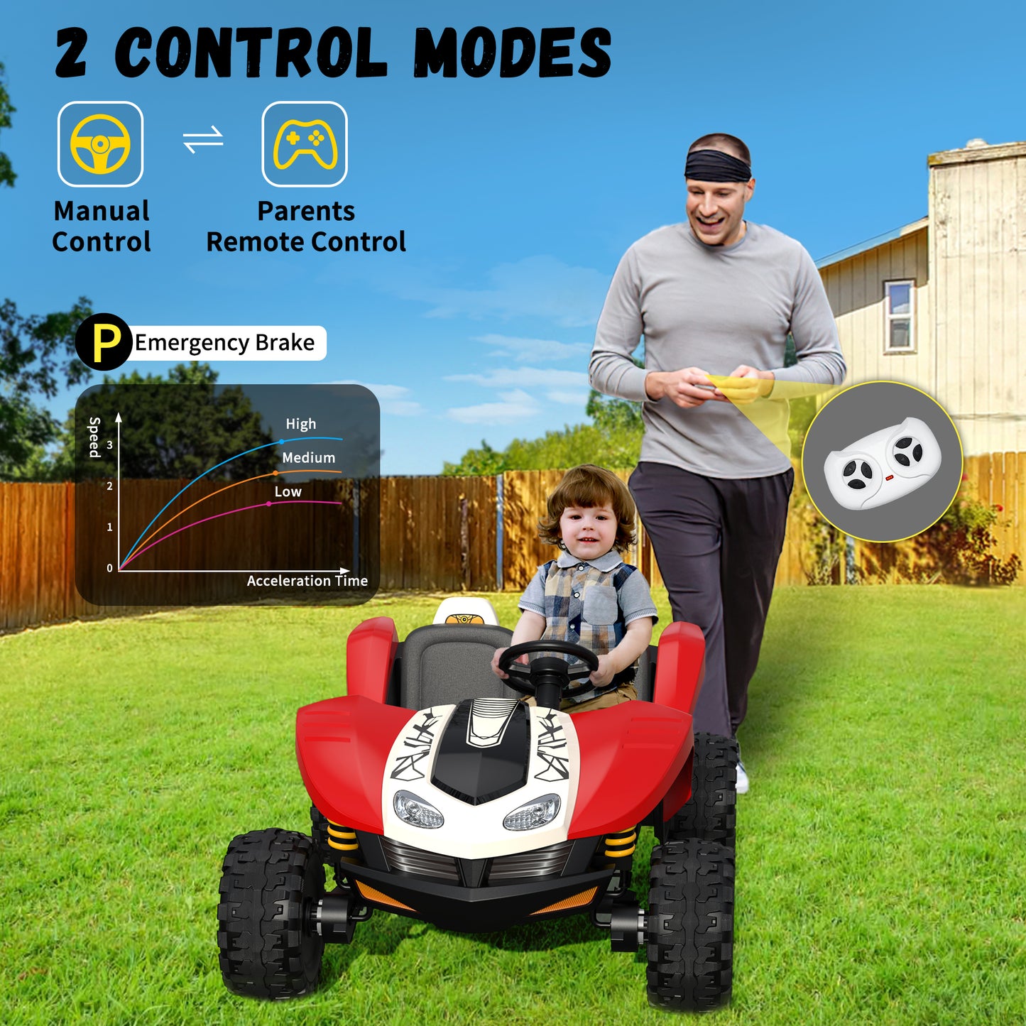 East doll 24V 2 Seater Ride On Car for Big Kids, 4X800W Power Ride On Truck with Remote Control, 21" Seat with Spacious Legroom, EVA Tires, 3 Speeds, Music, Electric Toys Gift for Kids