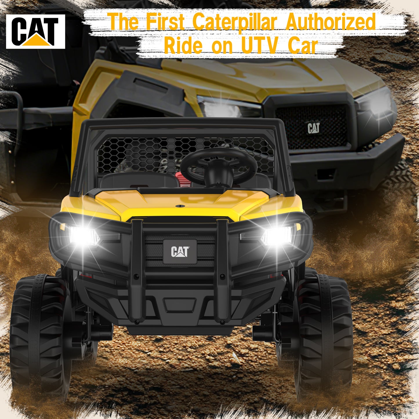 East doll 24V Licensed Caterpillar, Ride on Dump Truck