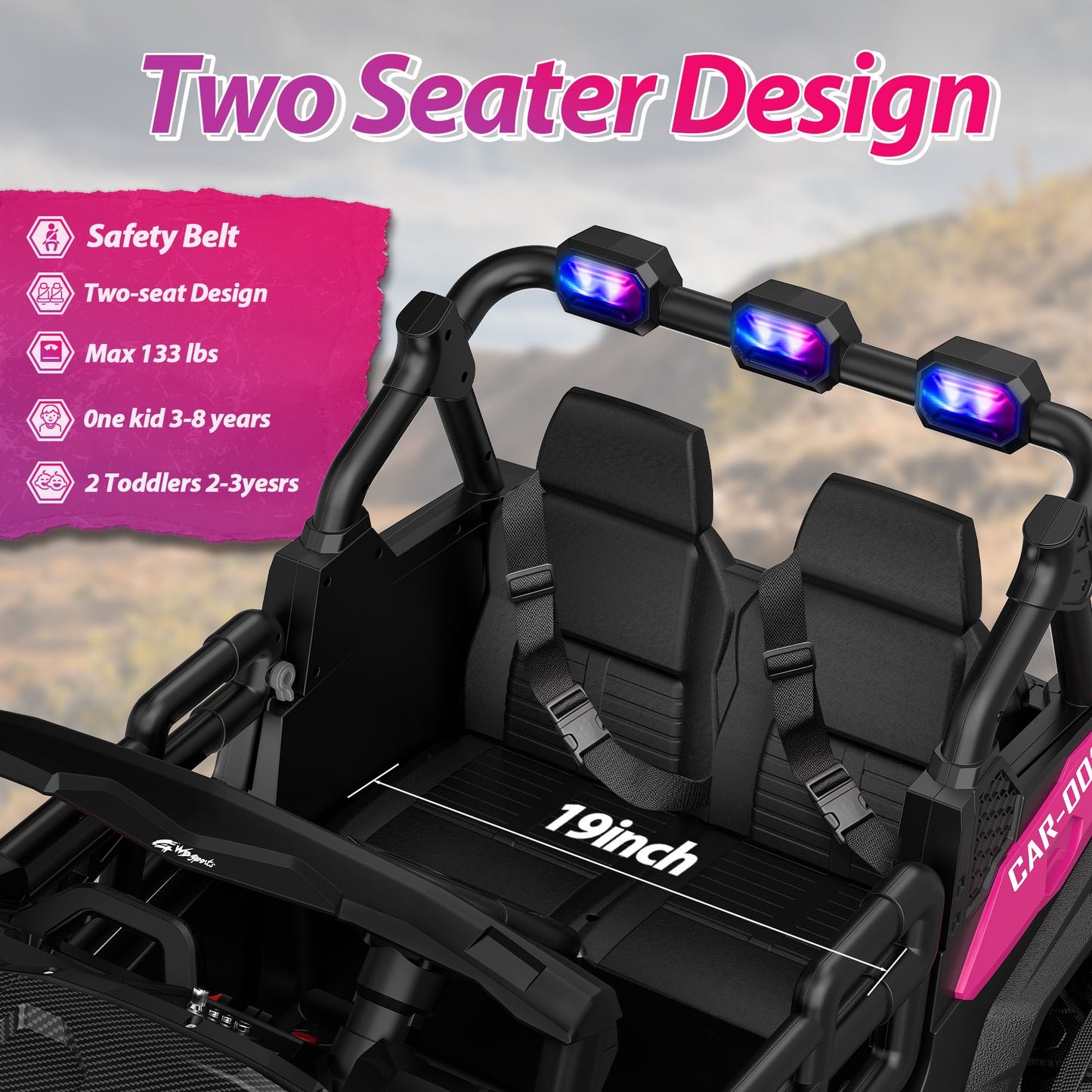 EastDoll 24V Power Ride on UTV Car, 4WD/ 2WD Switchable Electric Car