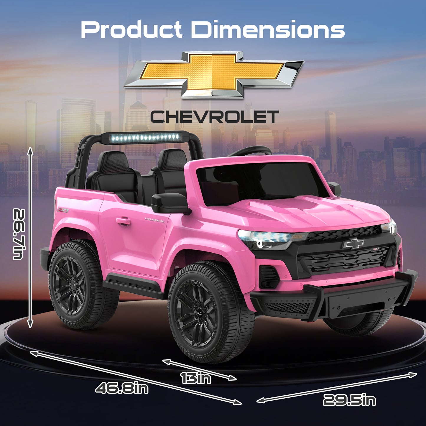 East doll 24 Volt Power Ride on Toys Car for Big Kids, Licensed Chevrolet 2 Seater Ride-on UTV Cars, 24V Ride ons, 800W Motor, Remote Control, 2-5MPH, Electric Car