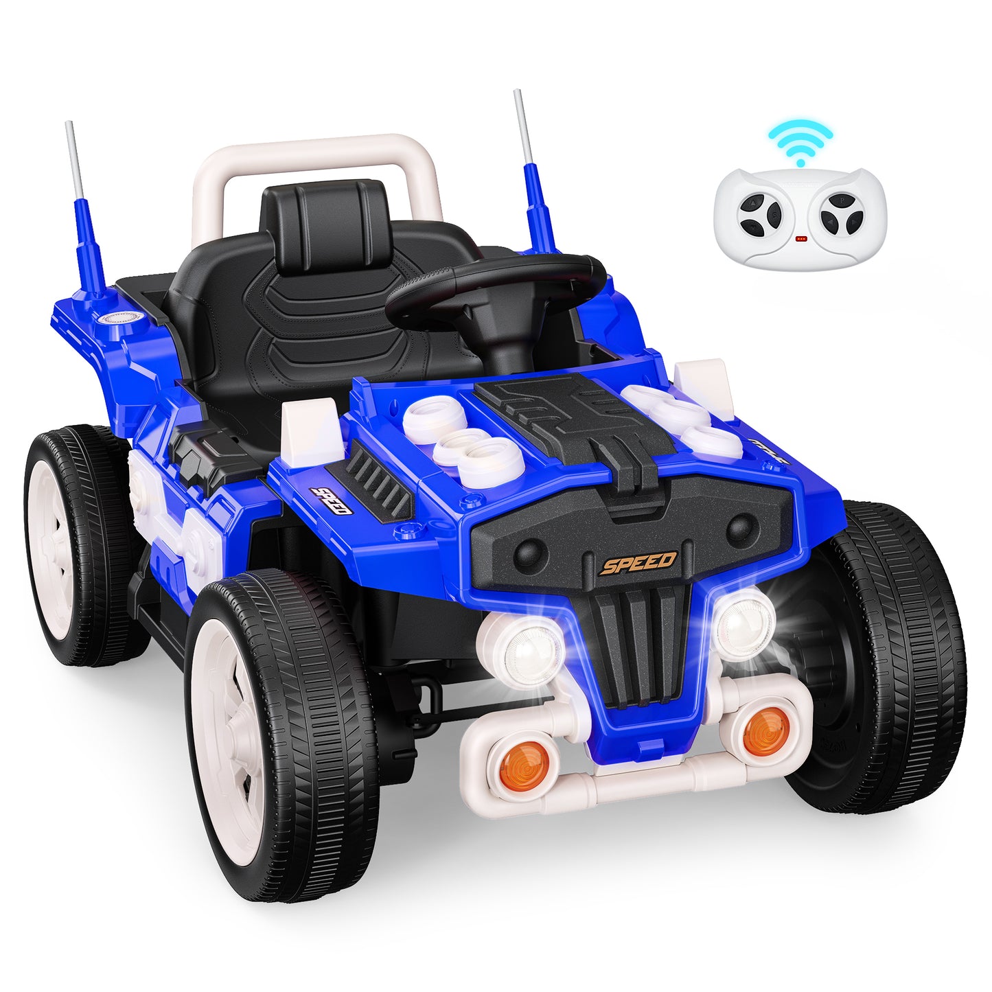 East doll 12V Electric Car for Kid, Ride on Toys for Toddlers, Kid/Toddler Car Aged 2-6Y, Remote Control, Bluetooth, Music, 1.9-3.1MPH, Kids Gifts