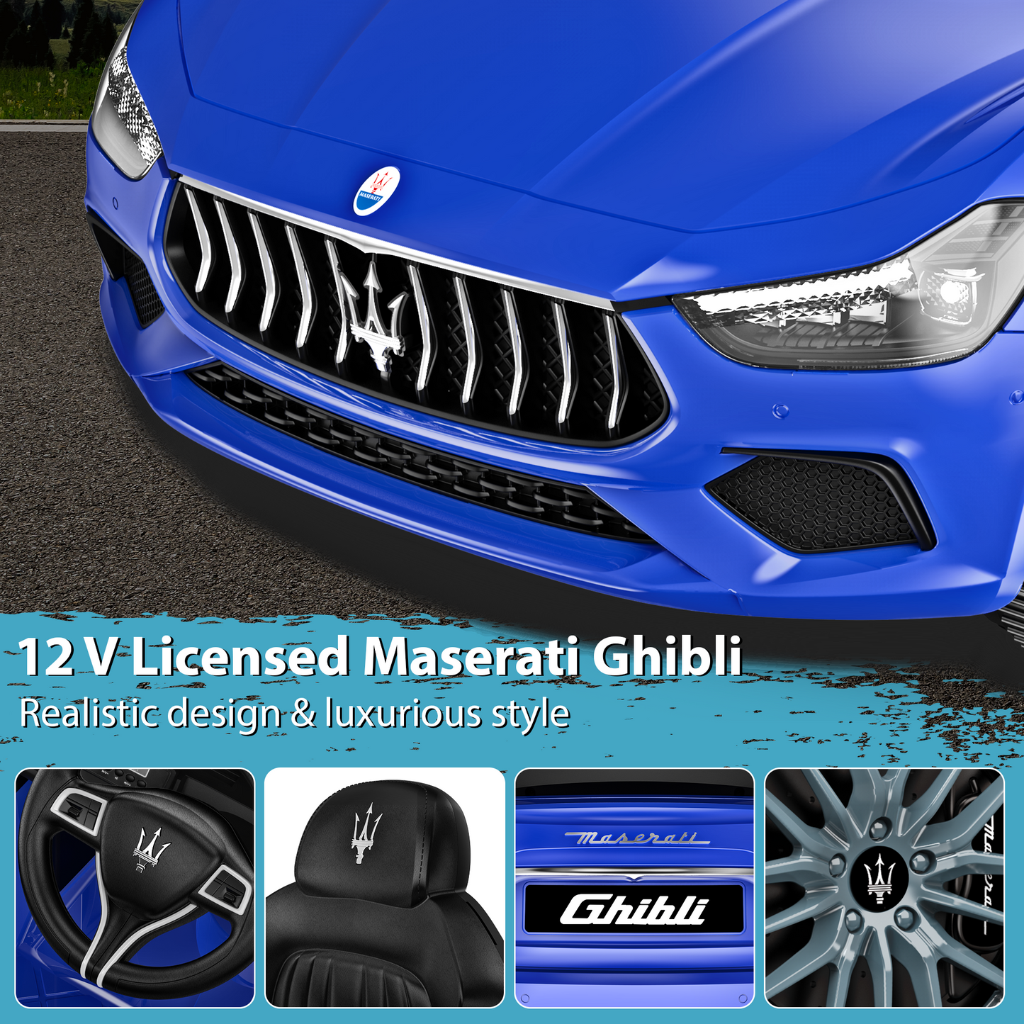 East Doll 12V Ride On Toy Licensed Maserati Ride on Car
