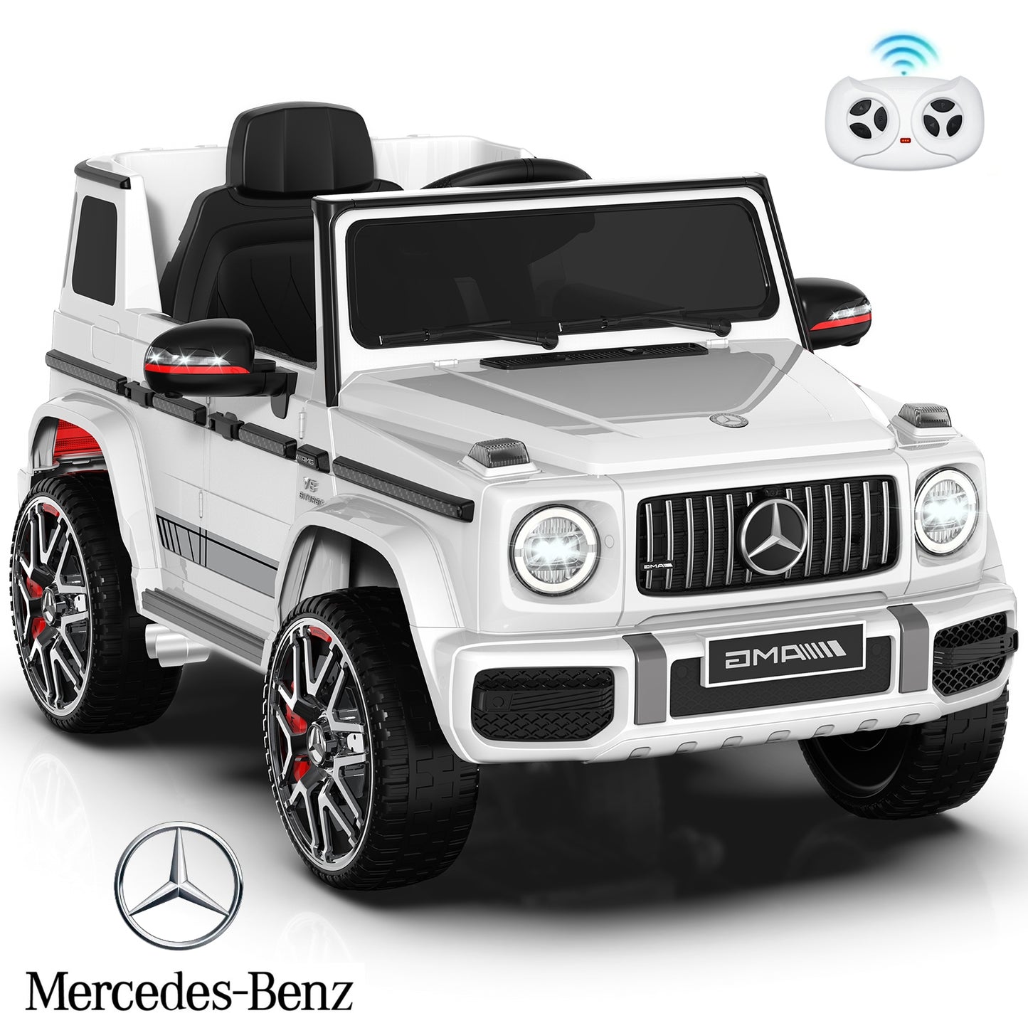 East doll 12V Power Ride on Toys for Toddlers, Kid Electric Car, G63 G Wagon Licensed Mercedes-Benz with Remote Controls, Aged 2-5Y