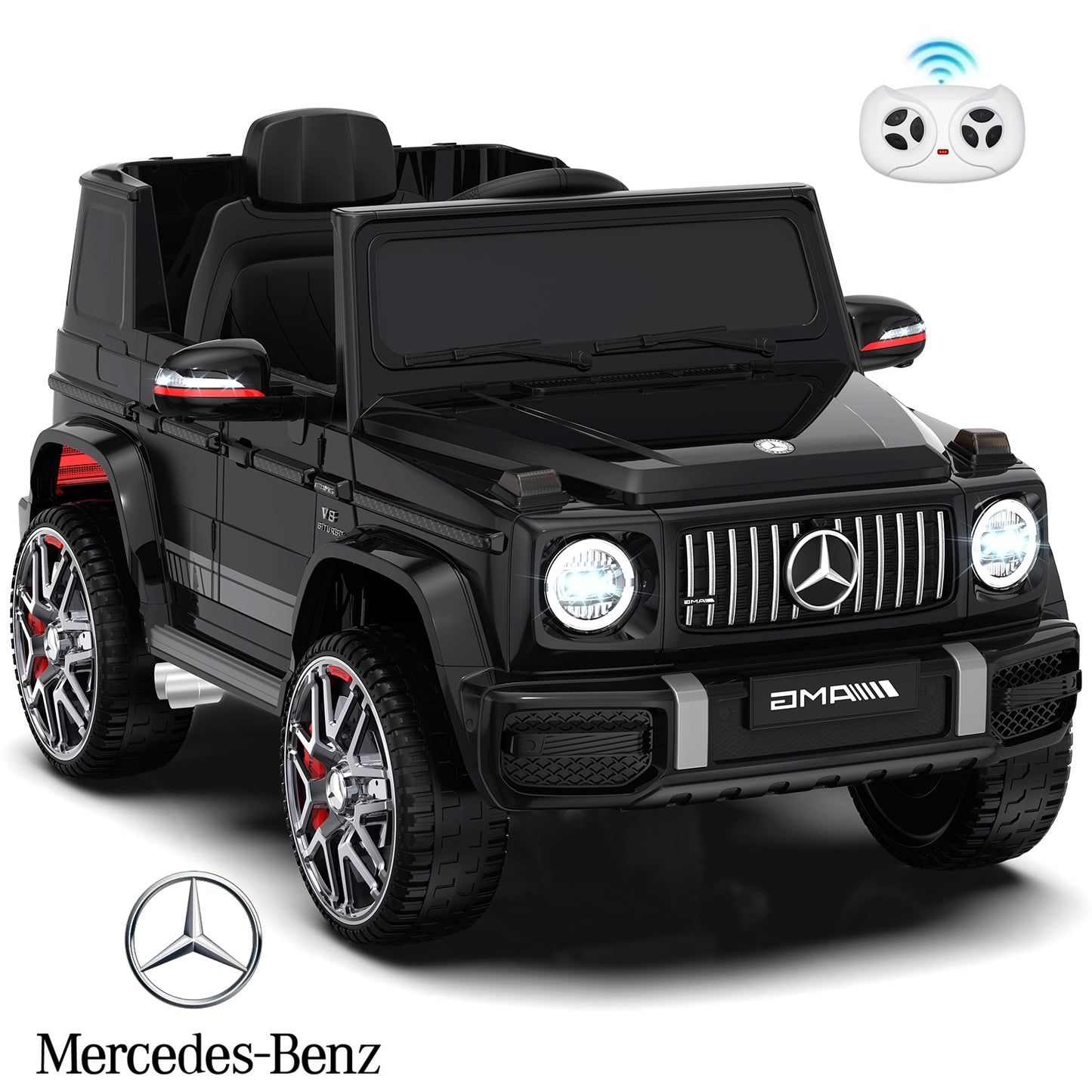 East doll 12V Power Ride on Toys for Toddlers, Kid Electric Car, G63 G Wagon Licensed Mercedes-Benz with Remote Controls, Aged 2-5Y