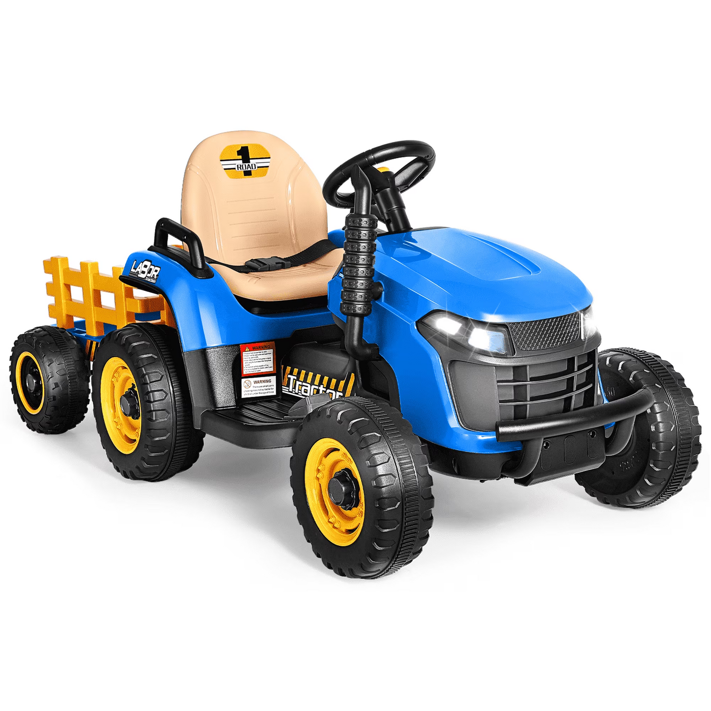 East doll 12V Ride on Tractor with Trailer