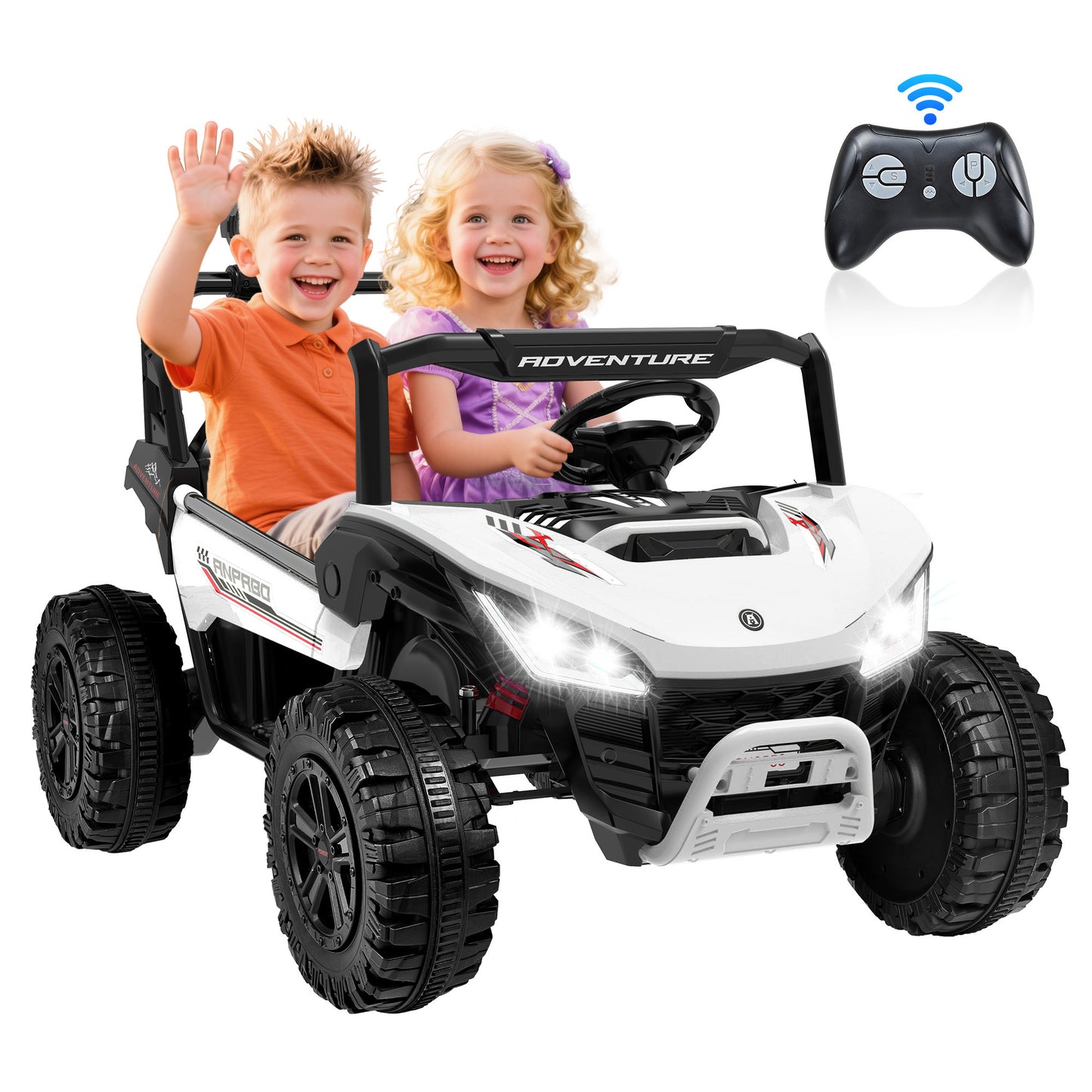 East doll 24V Ride on UTV Car for Big Kid, 2 Seater Ride on Car Toys, Power Electric car for kids,4 Wheels, 800W motors, Remote Control, 5.1 MPH ,3-12Y,Music
