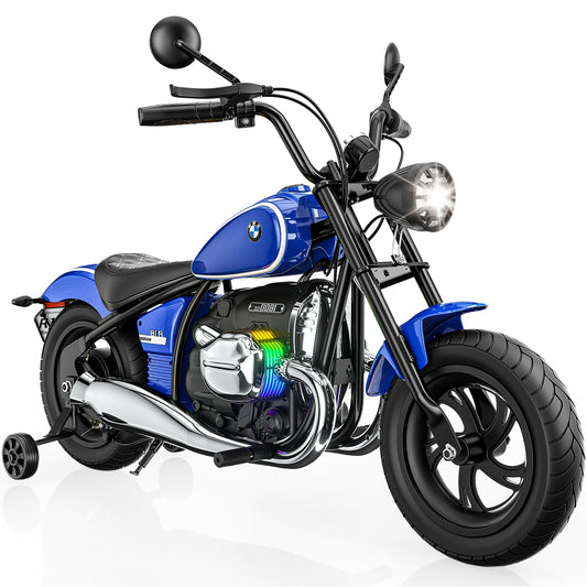 East doll BMW licensed Electric Motorcycle for Kids, Electric Ride on Toy, 200W Power Motor, Up to 13.05MPH & 12 Miles Long-Range, Twist-Grip Throttle, 3-Speed, Lights & Music