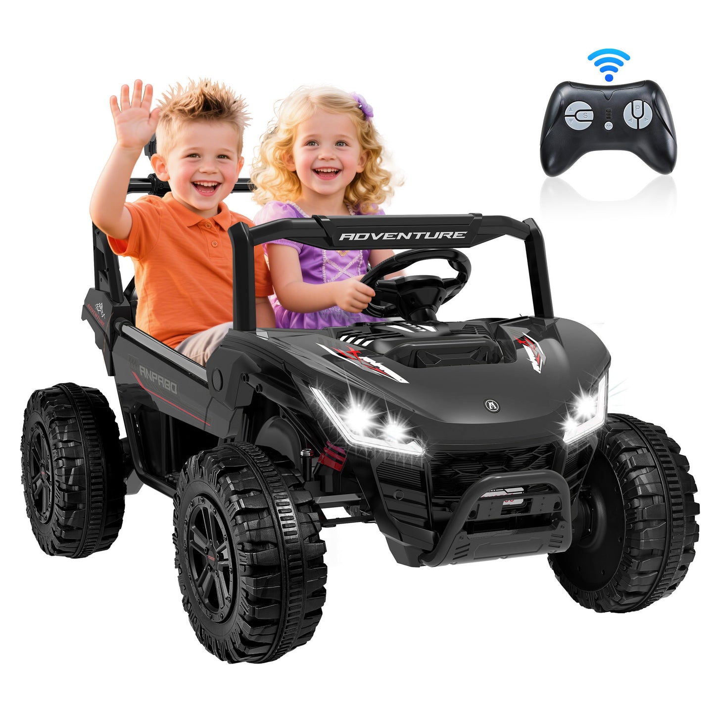 East doll 24V Ride on UTV Car for Big Kid, 2 Seater Ride on Car Toys, Power Electric car for kids,4 Wheels, 800W motors, Remote Control, 5.1 MPH ,3-12Y,Music