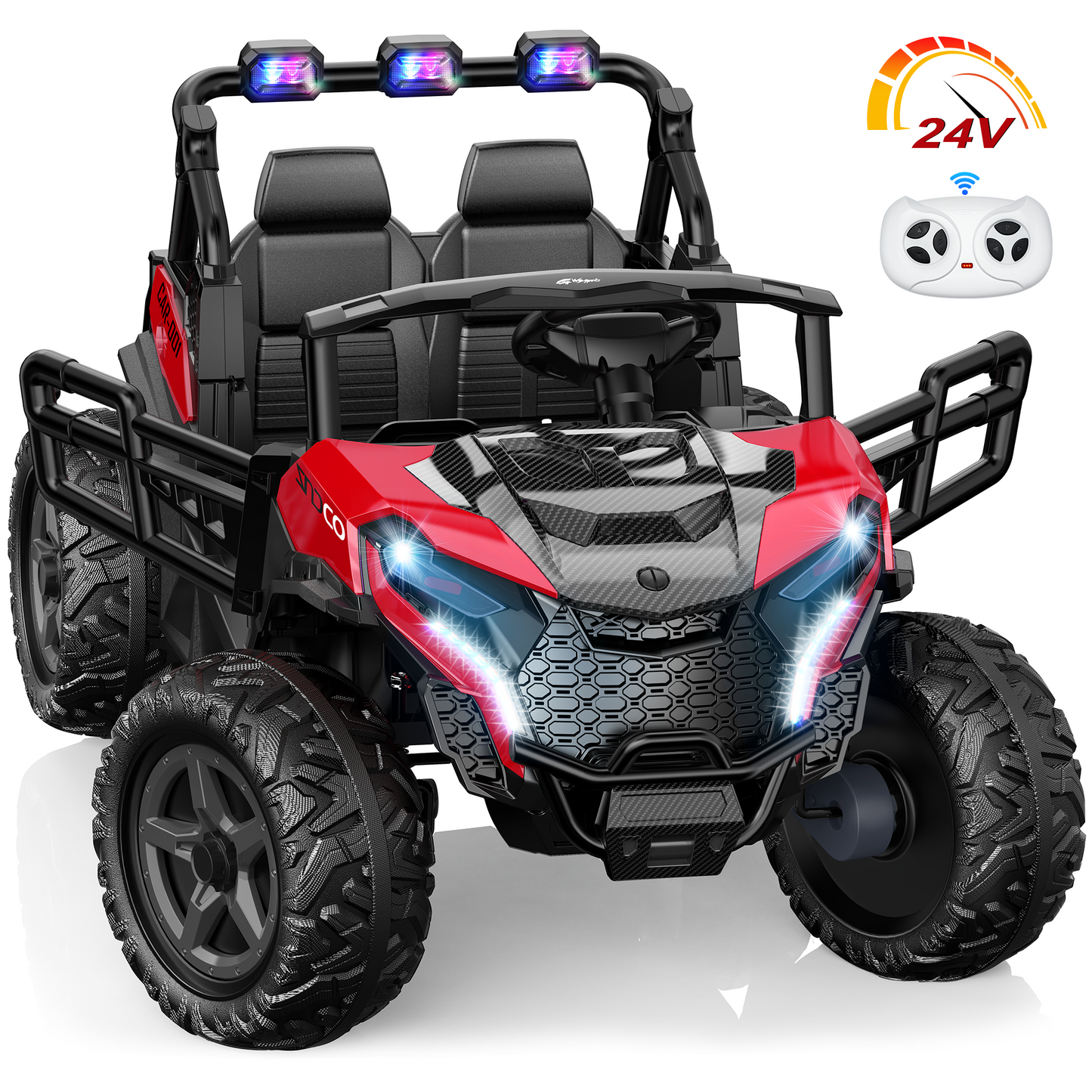 East doll 24V Kids Ride on UTV Car, 2 Seater Ride on Toy for Big Kids, Power Ride on Car for Boys, 4WD 800W Motors, Kid Electric Car Aged 3-8Y , 5.1 MPH , EVA Wheels, Remote Control, Music