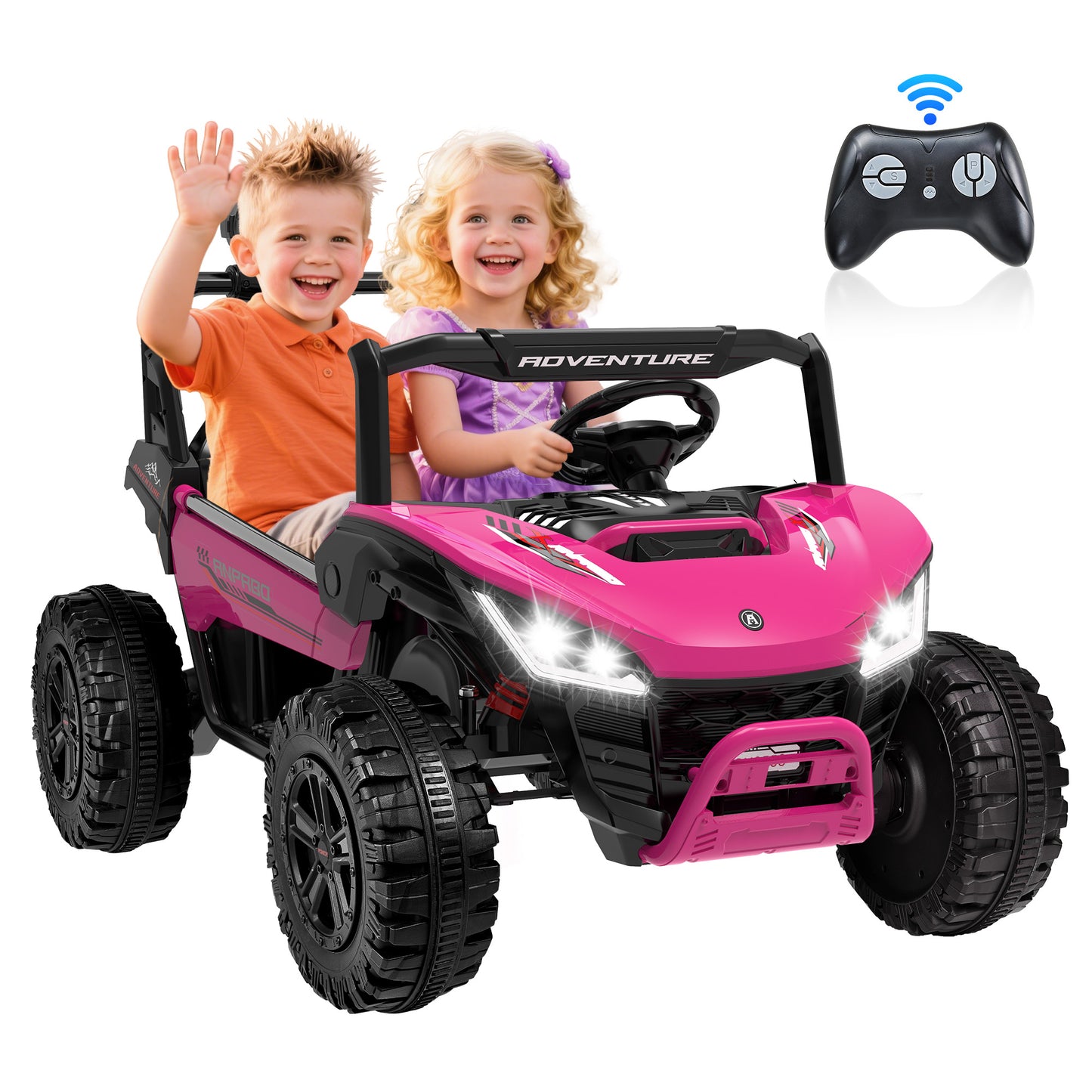 East doll 24V Ride on UTV Car for Big Kid, 2 Seater Ride on Car Toys, Power Electric car for kids,4 Wheels, 800W motors, Remote Control, 5.1 MPH ,3-12Y,Music