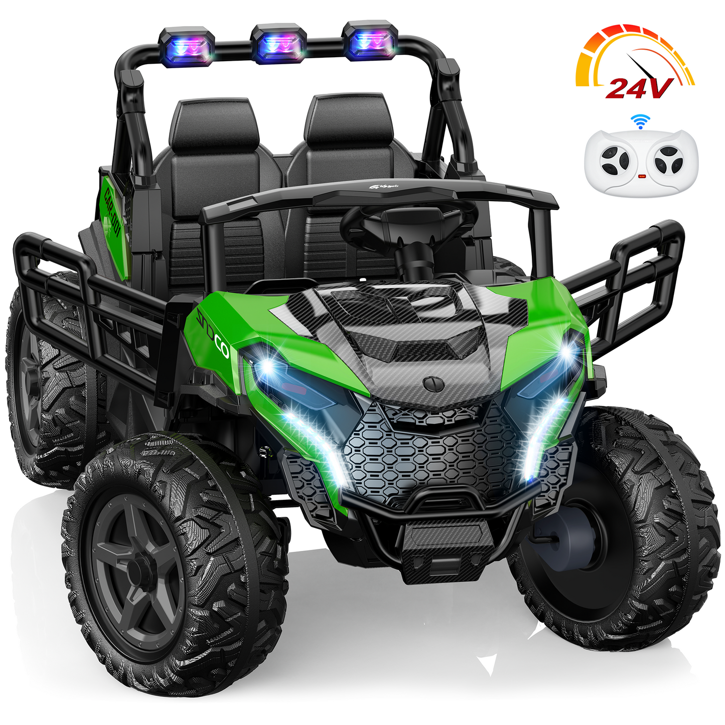 East doll 24V Kids Ride on UTV Car, 2 Seater Ride on Toy for Big Kids, Power Ride on Car for Boys, 4WD 800W Motors, Kid Electric Car Aged 3-8Y , 5.1 MPH , EVA Wheels, Remote Control, Music