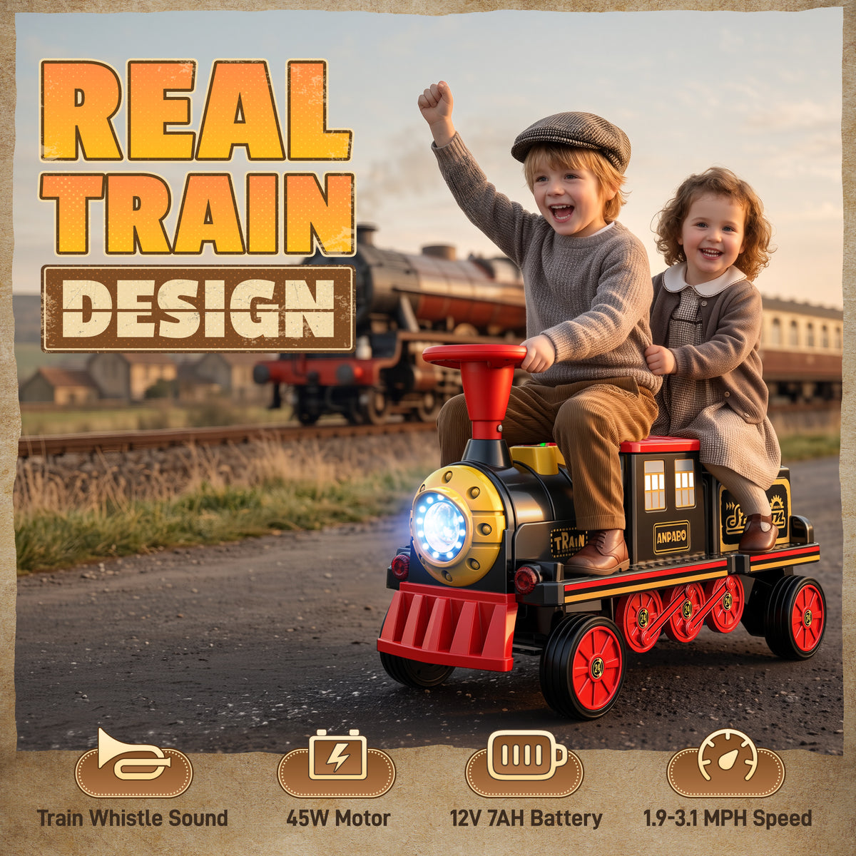 East doll 12V Ride on Train