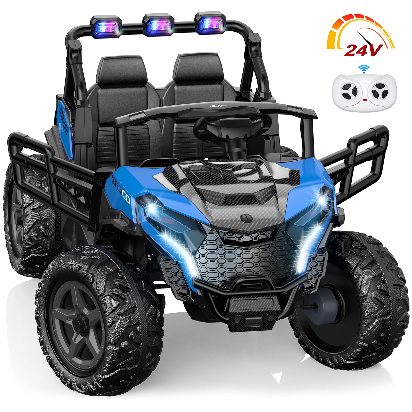 East doll 24V Kids Ride on UTV Car, 2 Seater Ride on Toy for Big Kids, Power Ride on Car for Boys, 4WD 800W Motors, Kid Electric Car Aged 3-8Y , 5.1 MPH , EVA Wheels, Remote Control, Music