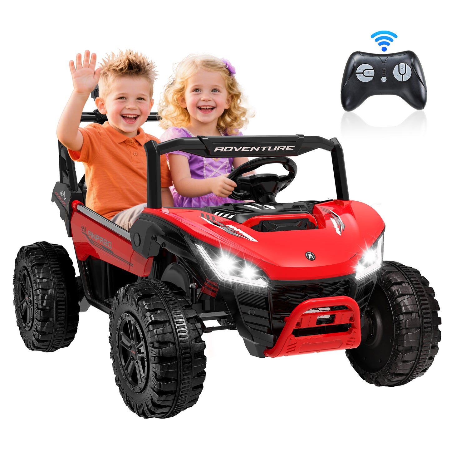 East doll 24V Ride on UTV Car for Big Kid, 2 Seater Ride on Car Toys, Power Electric car for kids,4 Wheels, 800W motors, Remote Control, 5.1 MPH ,3-12Y,Music
