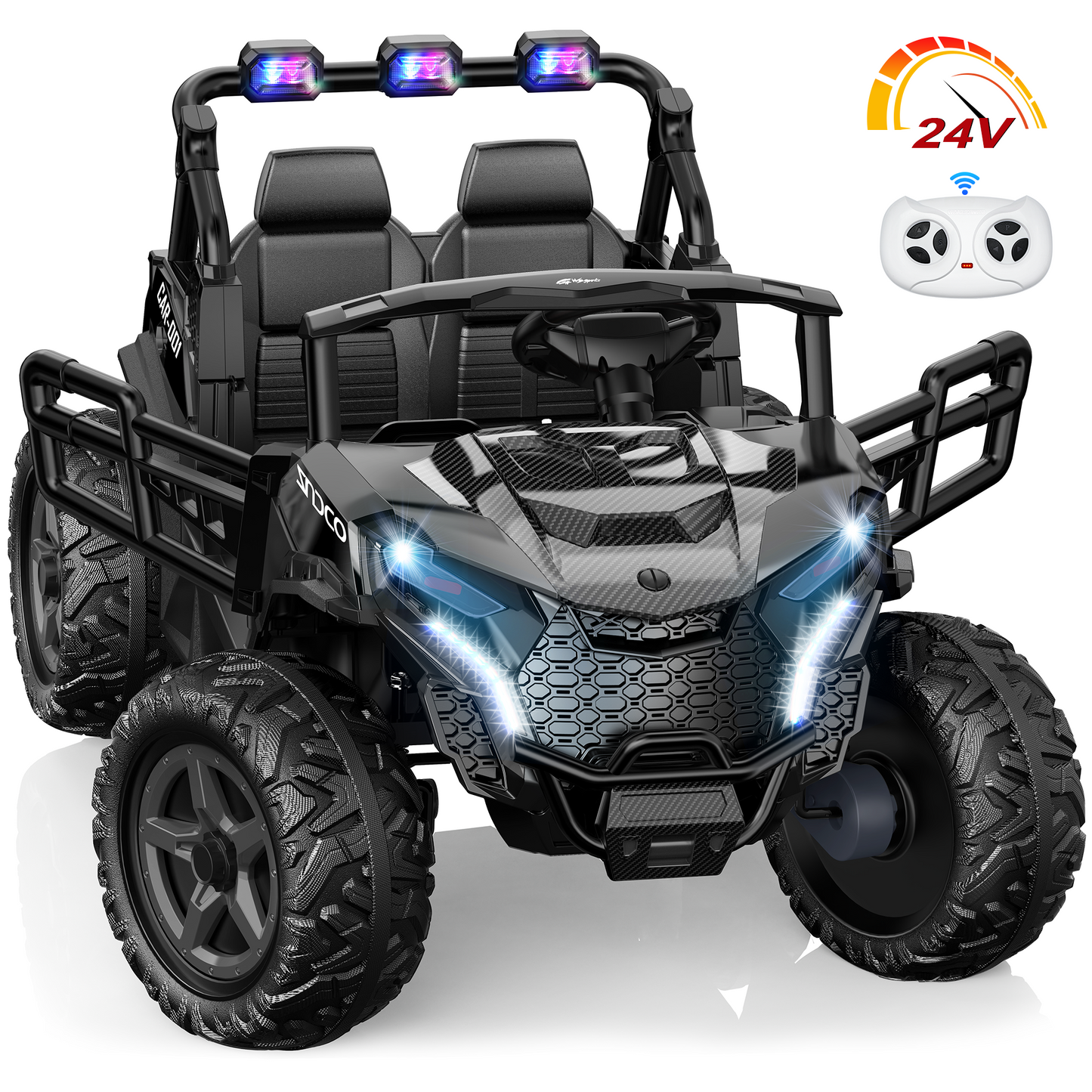 East doll 24V Kids Ride on UTV Car, 2 Seater Ride on Toy for Big Kids, Power Ride on Car for Boys, 4WD 800W Motors, Kid Electric Car Aged 3-8Y , 5.1 MPH , EVA Wheels, Remote Control, Music