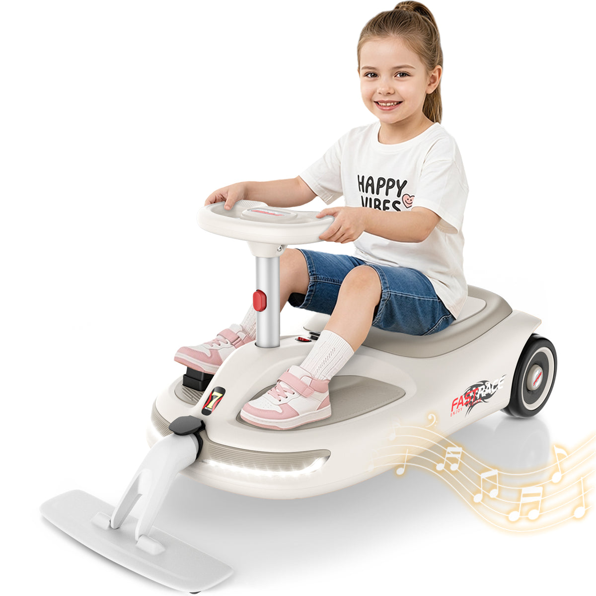 TOYBSNR 12V Electric Wiggle Car with Pedal