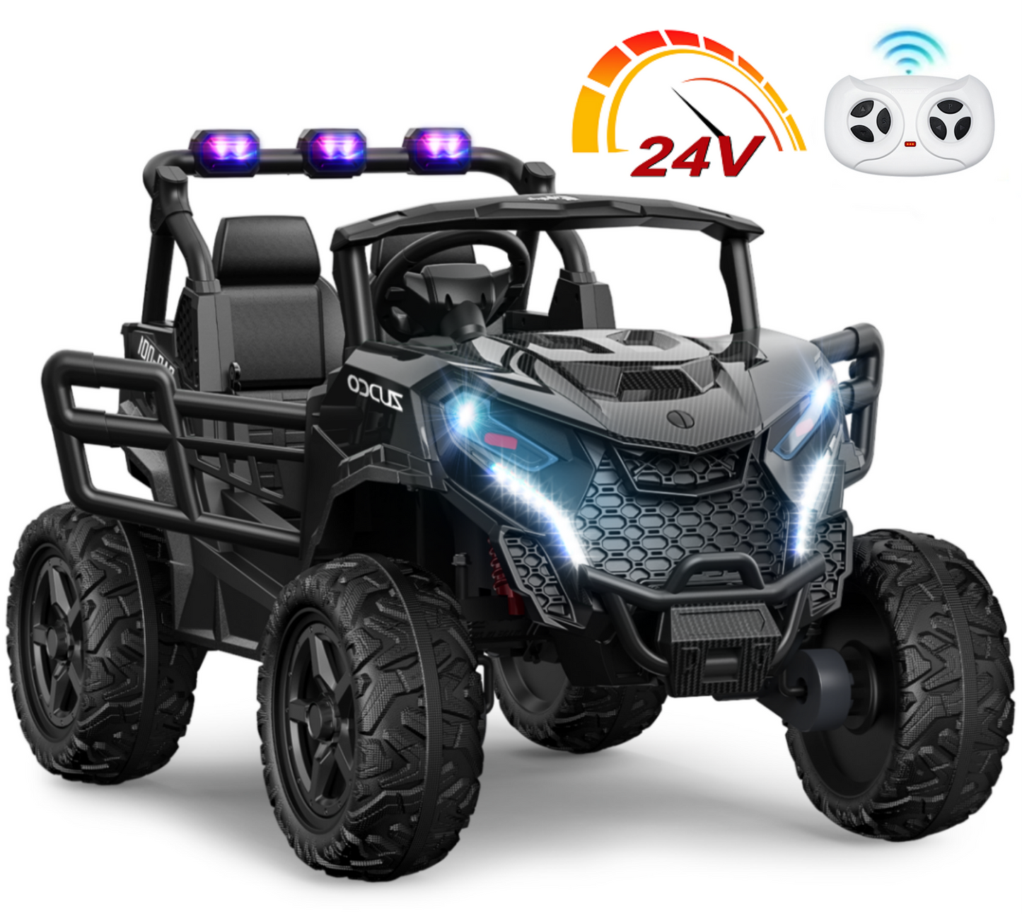 East doll 24V Kids Ride on UTV Car, 2 Seater Ride on Toy for Big Kids, Power Ride on Car for Boys, 4WD 800W Motors, Kid Electric Car Aged 3-8Y , 5.1 MPH , EVA Wheels, Remote Control, Music