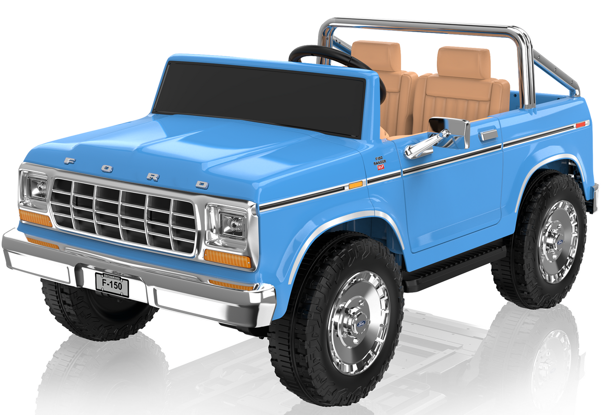 ANPABO Licensed Ford F-150 24V 2 Seater Ride on Car for Kids, Blue