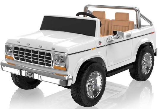 ANPABO Licensed Ford F-150 24V 2 Seater Ride on Car for Kids, White