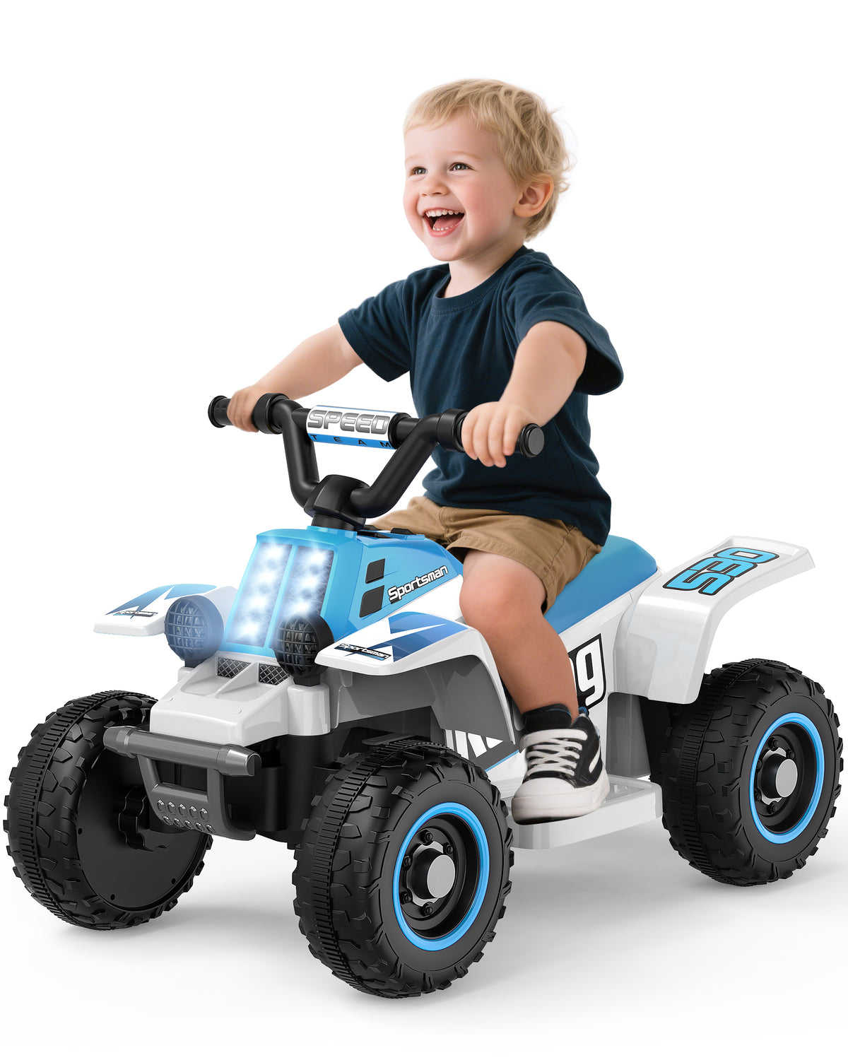 TOYBSNR 6V Ride on ATV Toys, Toddler Car, Ride on Car w/ Music Player