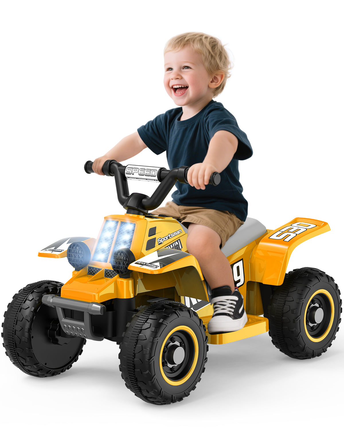 TOYBSNR 6V Ride on ATV Toys, Toddler Car, Ride on Car w/ Music Player