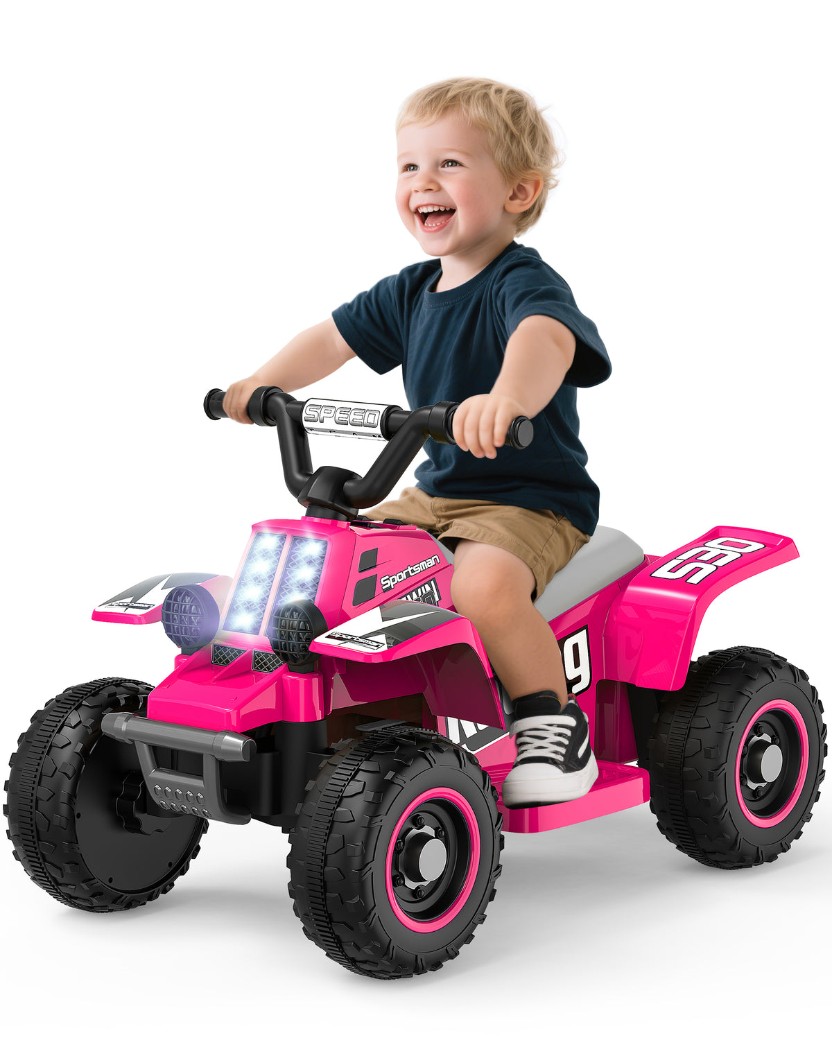 TOYBSNR 6V Ride on ATV Toys, Toddler Car, Ride on Car w/ Music Player
