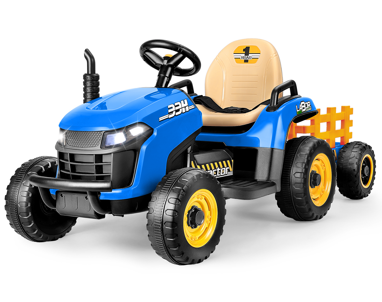 EastDoll 24V Ride on Tractor Car with Tippable Trailer