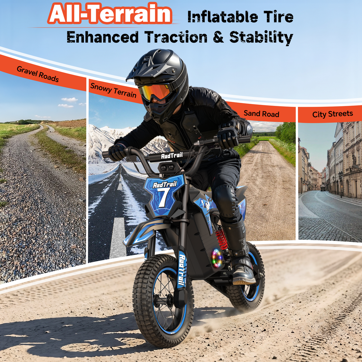 AceCruisers 36V Electric Dirt Bike for Kids 4-10, 700W Peak & Max 15.5 MPH, 13.7 Miles