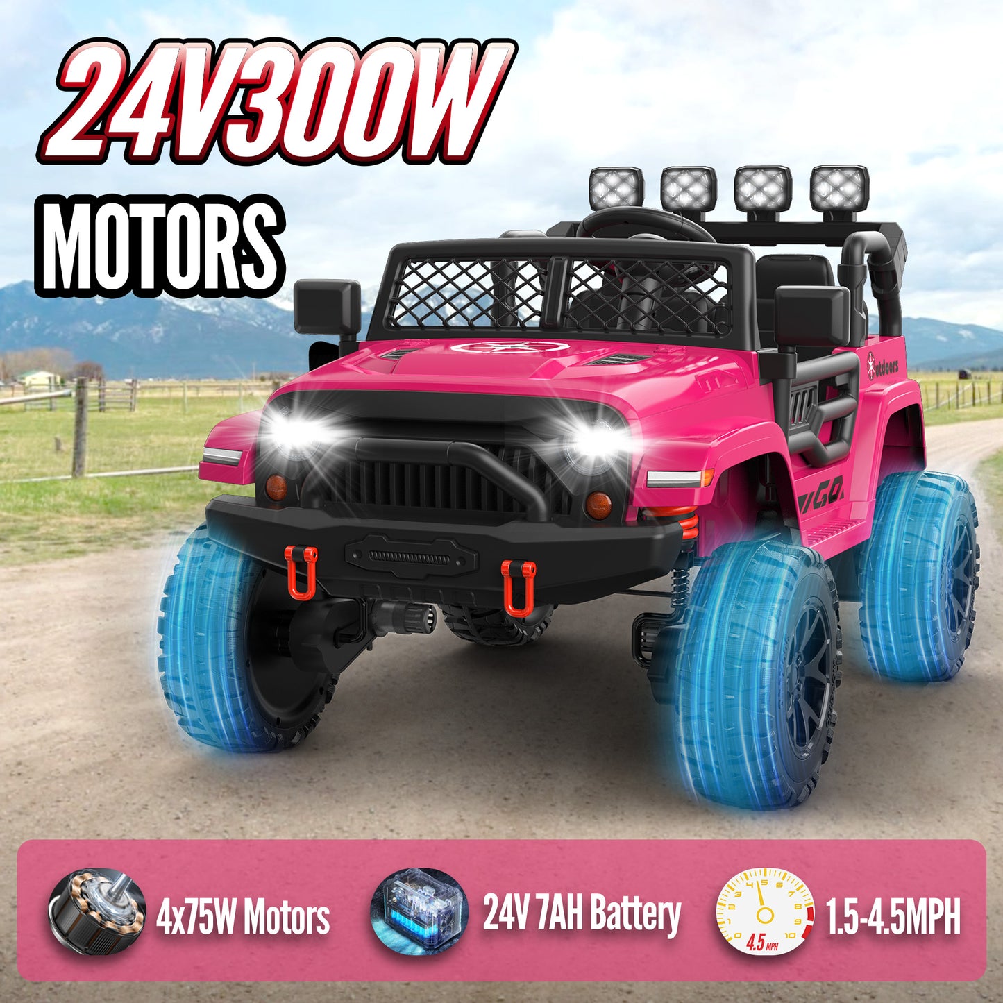 East doll 24V Electric Power Ride On Car for Kids