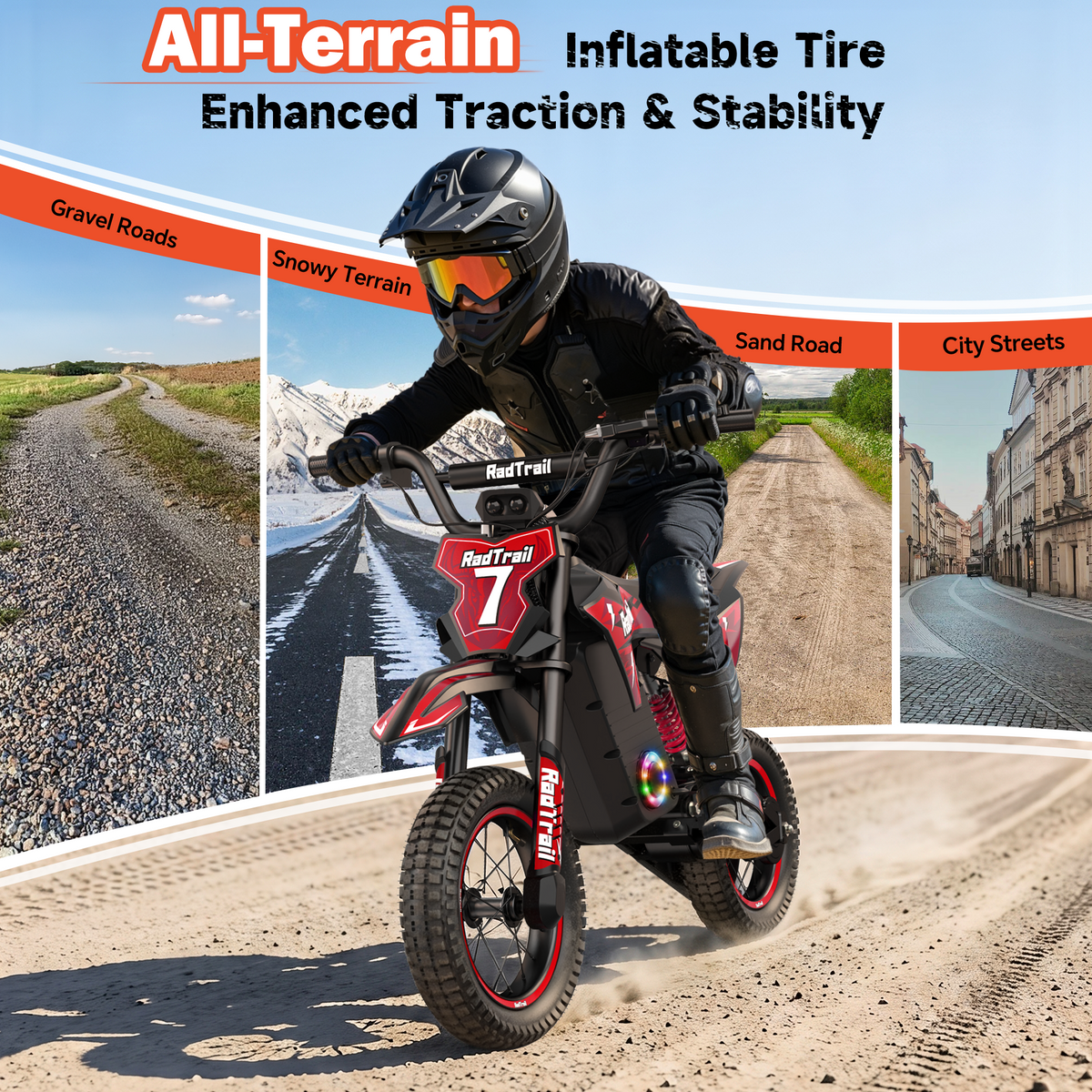AceCruisers 36V Electric Dirt Bike for Kids 4-10, 700W Peak & Max 15.5 MPH, 13.7 Miles