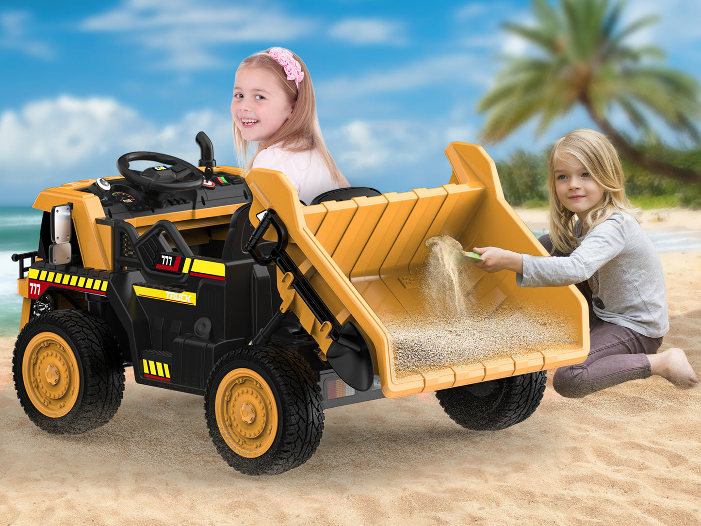 East doll 24V Electric Ride on Dump Truck, Ride on Car with Dump Bed,