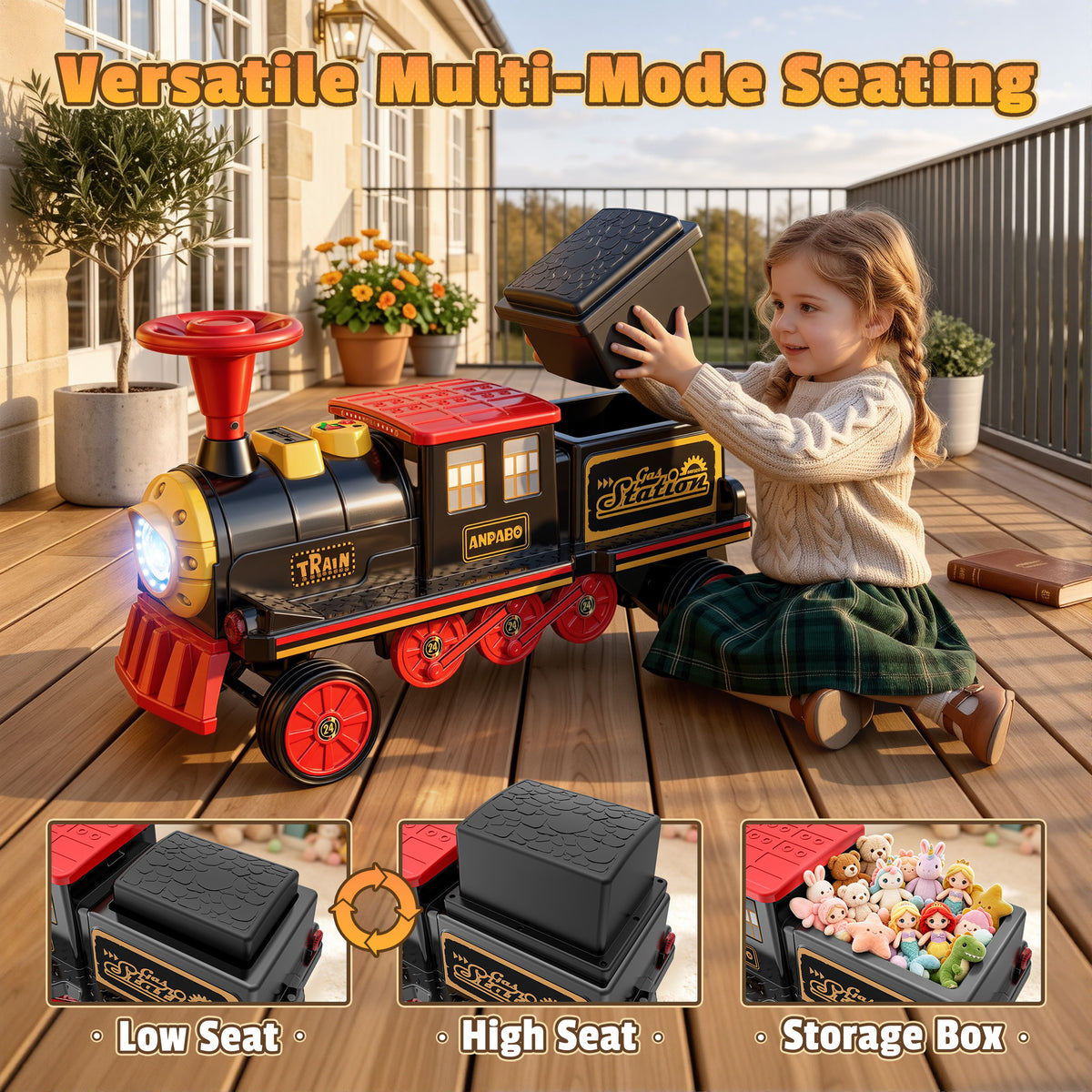 East doll 12V Ride on Train