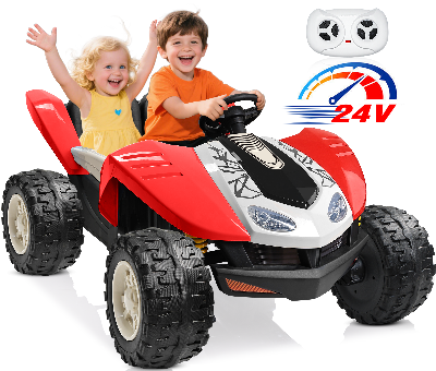 East doll 24V 2 Seater Ride On Car for Big Kids, 4X800W Power Ride On Truck with Remote Control, 21" Seat with Spacious Legroom, EVA Tires, 3 Speeds, Music, Electric Toys Gift for Kids