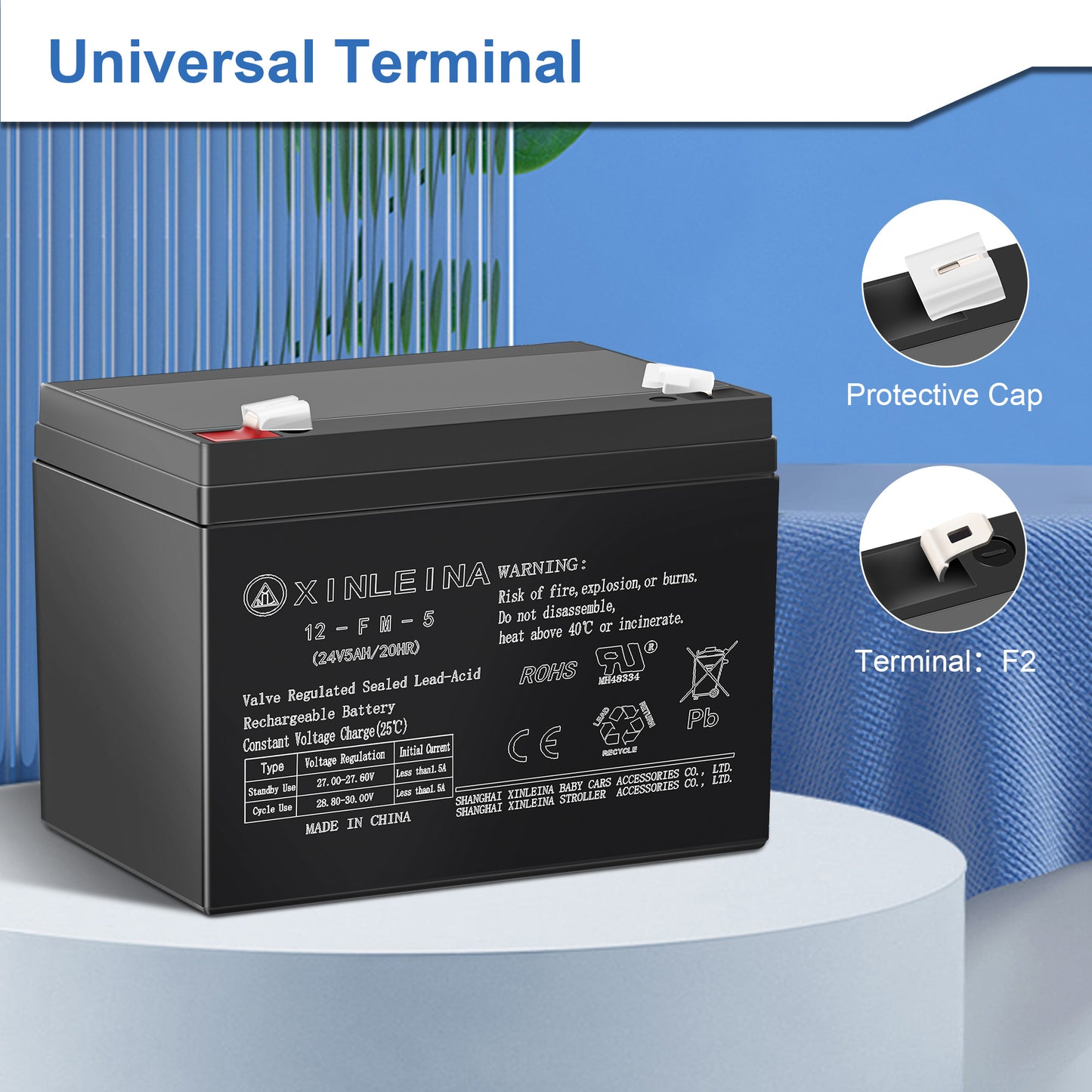East doll 24V 7Ah Rechargeable Sealed Lead Acid Battery - Suitable for Most Kids Ride on Car - Battery Accessories