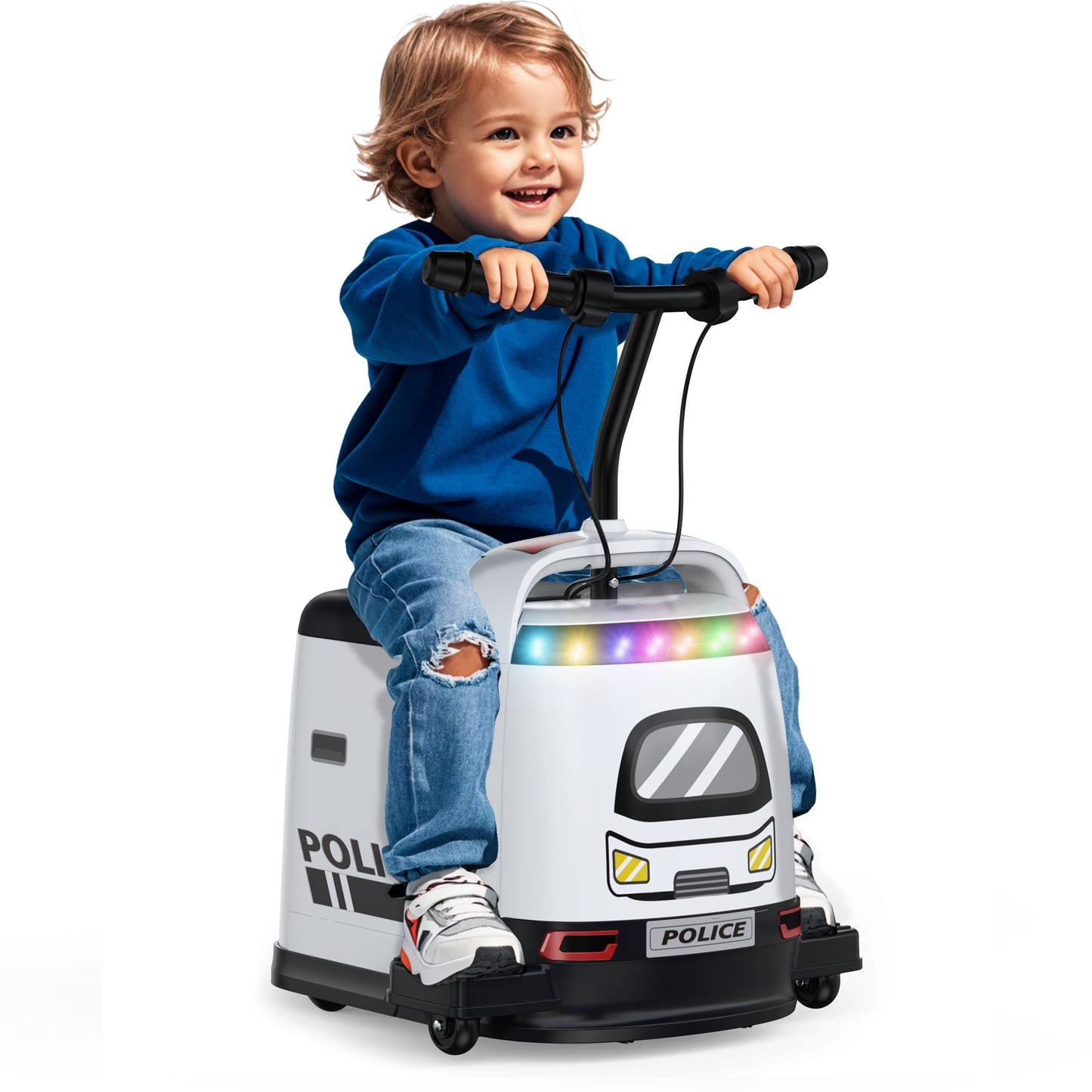 East doll 24V Ride on Car for Kids Aged 3-12, Kids Riding Toys, Toddler car, 180W Quiet Motor, DIY Stickers, Ideal for indoors, Music Player, LED Light, USB