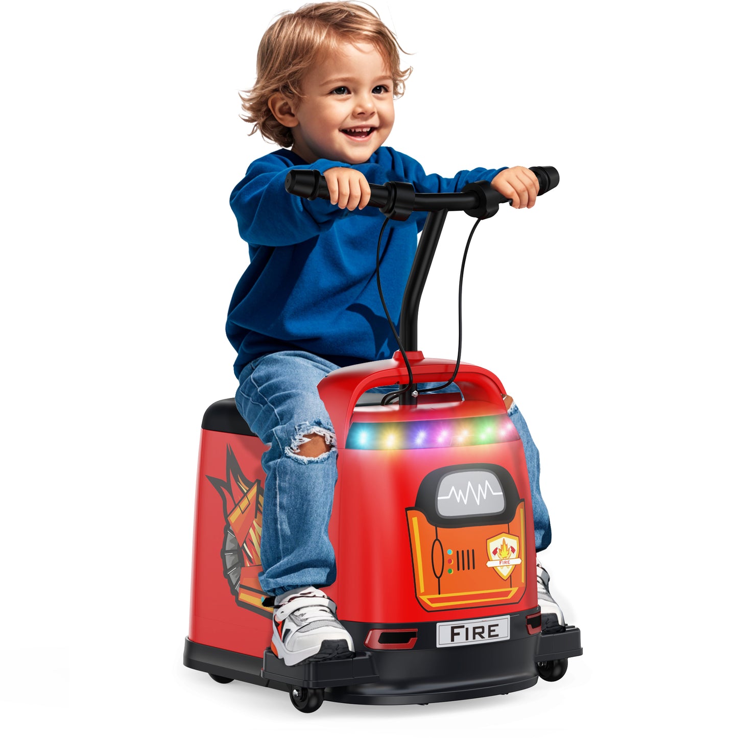 East doll 24V Ride on Car for Kids Aged 3-12, Kids Riding Toys, Toddler car, 180W Quiet Motor, DIY Stickers, Ideal for indoors, Music Player, LED Light, USB