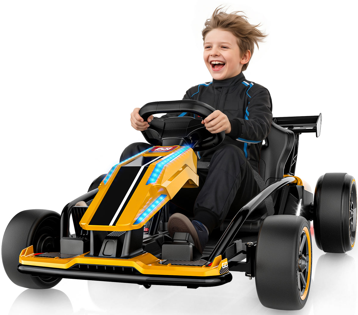 24V Electric Drift Go Kart for Kids Ages 6-14, 400W Motors & 9.3 Mph