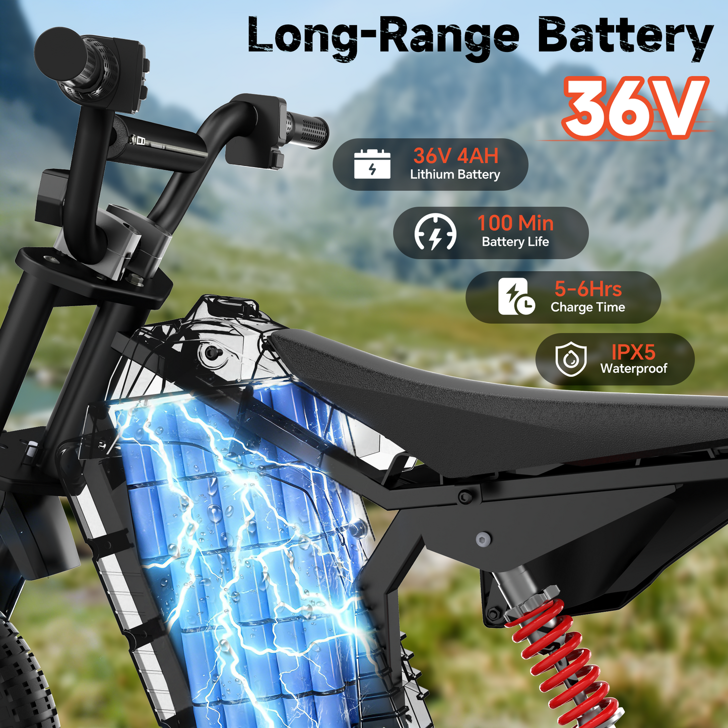 East doll 36V Electric Dirt Bike for Kids, Peak 700W Kids Electric Dirt Bikes, Electric Kids Dirt Bike for Boys Girls Aged 6-12Y, 3-Speed, Max 15.5 Mph, 13.7 Miles Long Range, 3 Light Modes