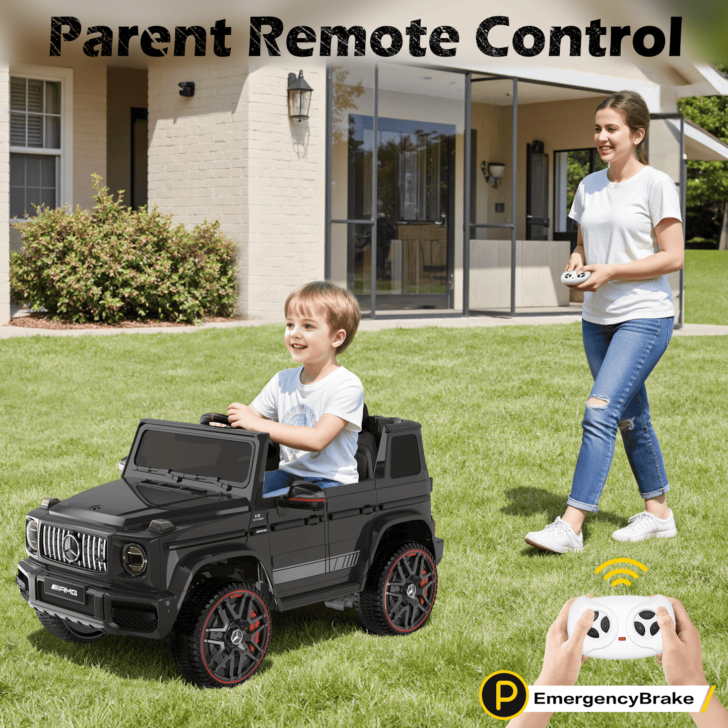 East doll 12V Power Ride on Toys for Toddlers, Kid Electric Car, G63 G Wagon Licensed Mercedes-Benz with Remote Controls, Aged 2-5Y