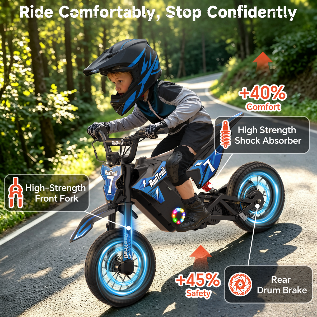 AceCruisers 36V Electric Dirt Bike for Kids 4-10, 700W Peak & Max 15.5 MPH, 13.7 Miles