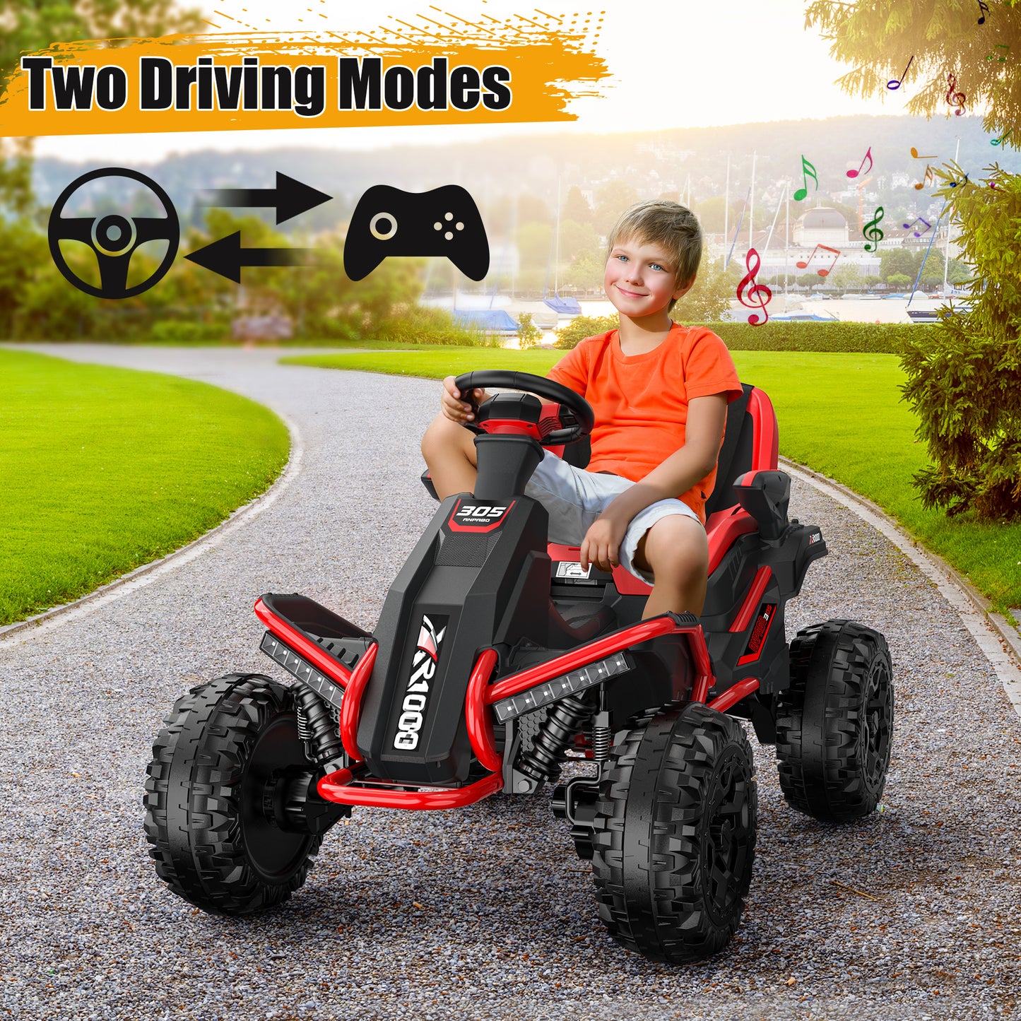 East Doll 24V Ride on ATV Car with 4 Shock Absorbers