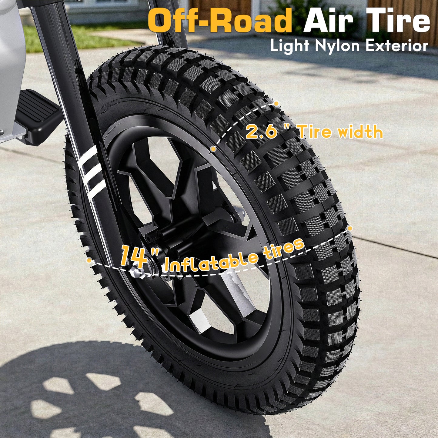 East doll 36V Electric Dirt Bike for Kids, 14" Pneumatic Tire
