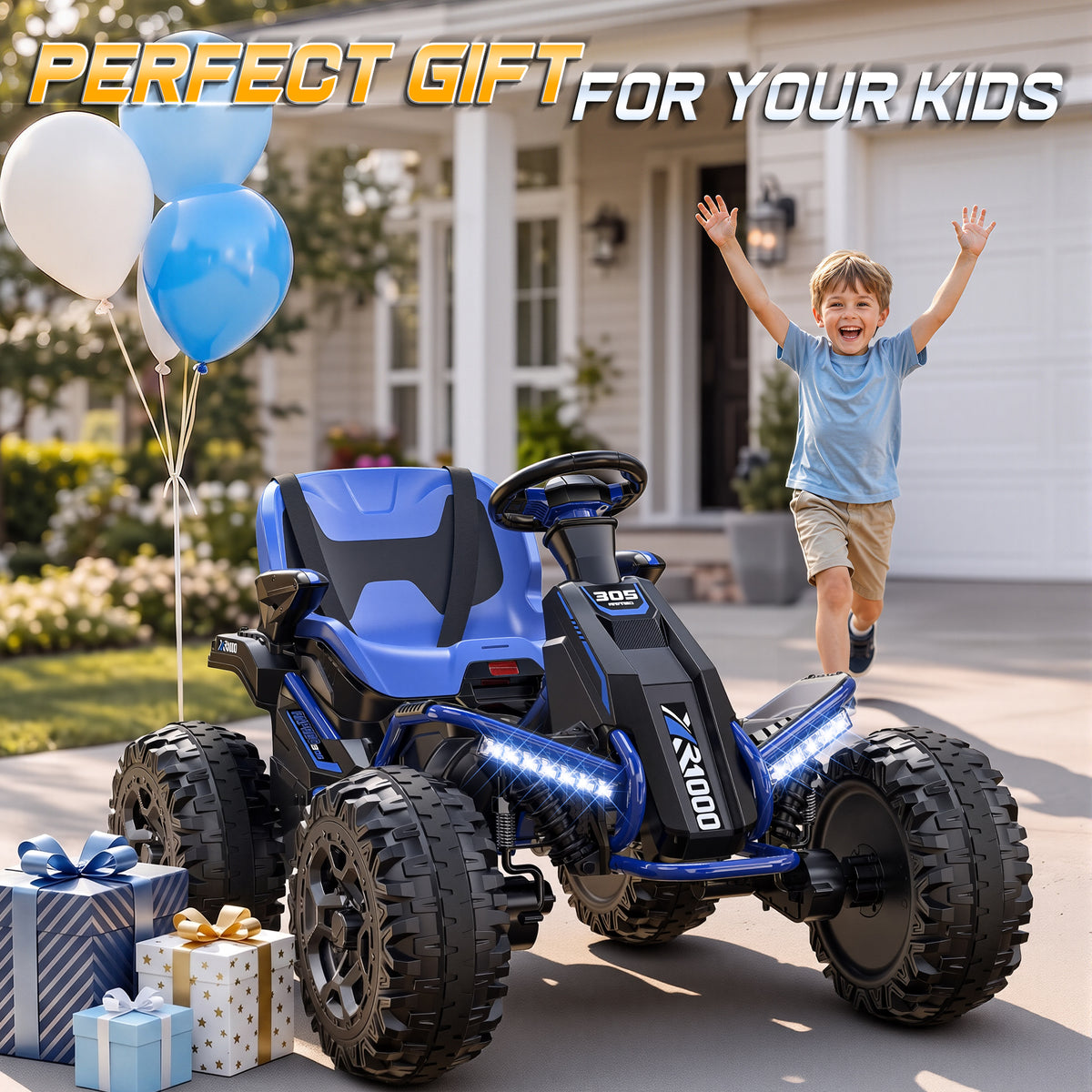 East doll 24V Ride on Toys for Big Kids, 4WD Ride on Car for Kids with 4x200W Motors, Kids Electric Car for Ages 3-12, Parent Remote Control, Adjustable Seat, 5 MPH